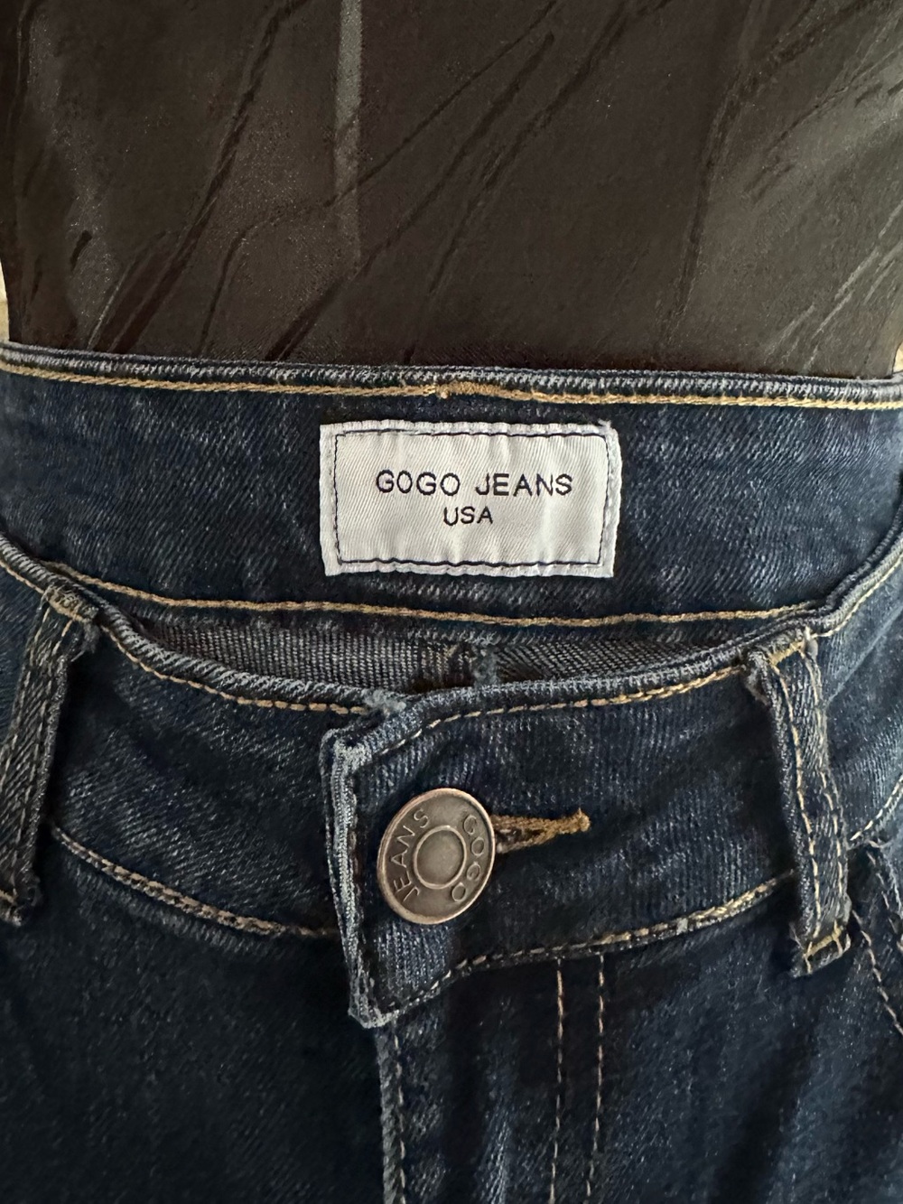 GOGO Dark Blue High-Rise Flare Jeans - Wide Leg - Picture 2 of 3